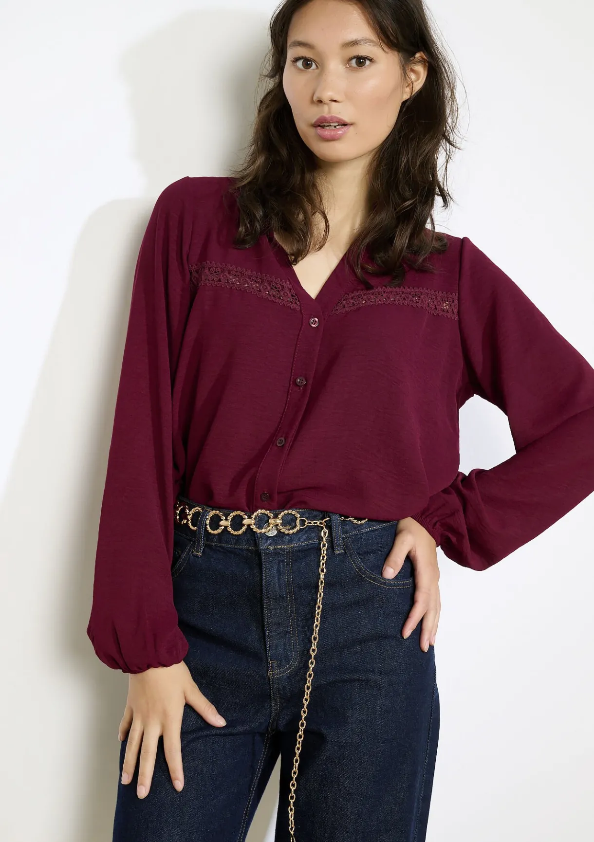 LolaLiza Blouse met haakdetails- Blouses En Hemden
