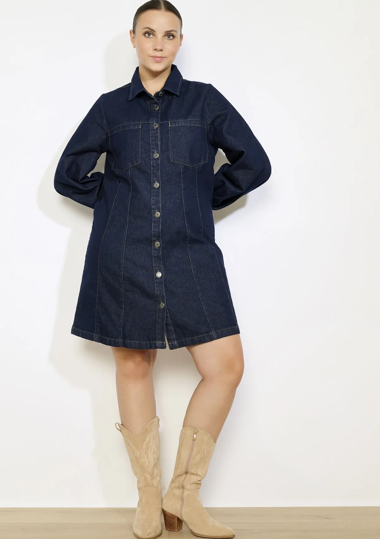 LolaLiza Denim overhemdjurk- Jurken
