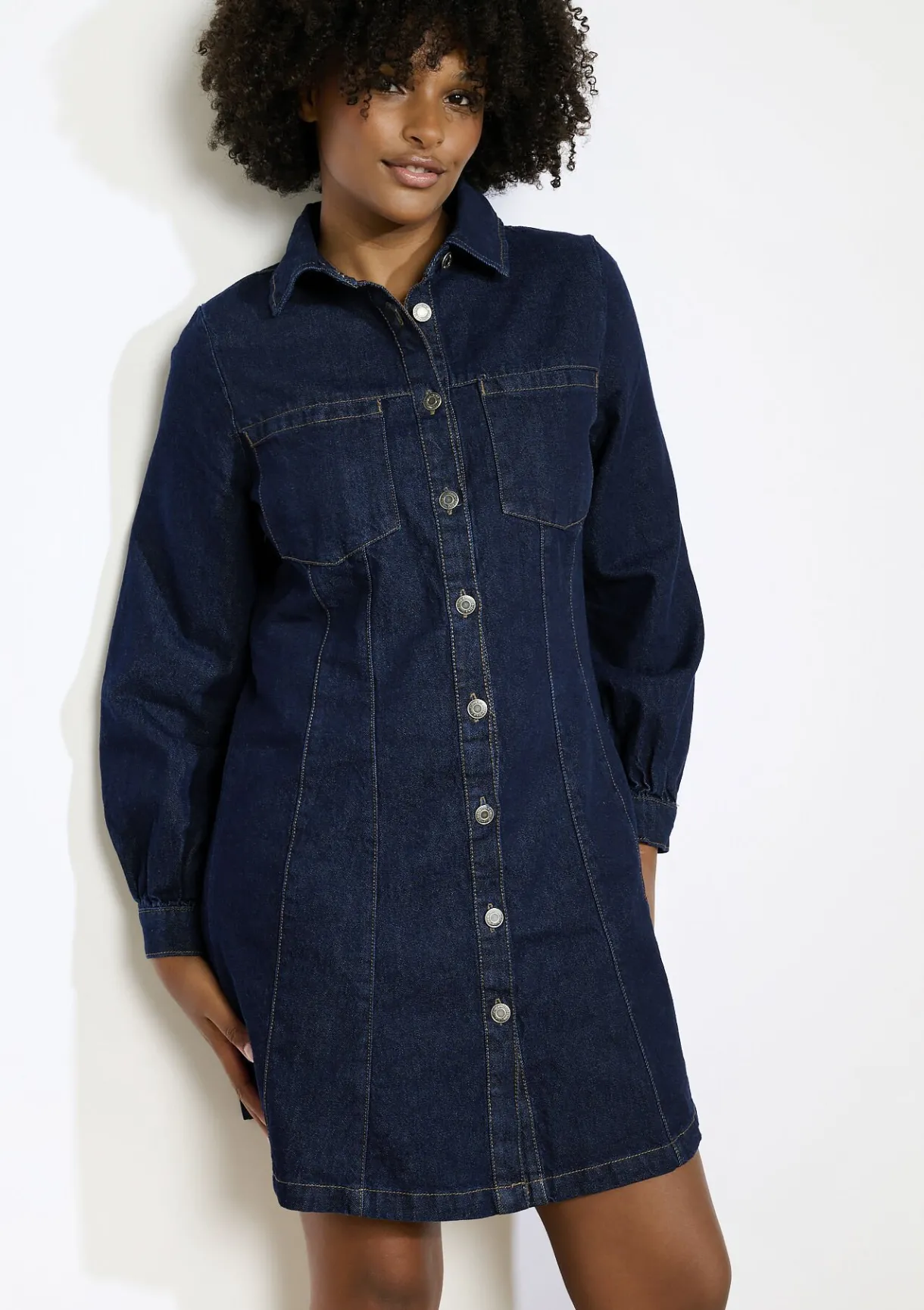 LolaLiza Denim overhemdjurk- Jurken