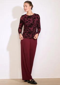 LolaLiza Fluwelen top met bloemenprint- Tops En T-Shirts