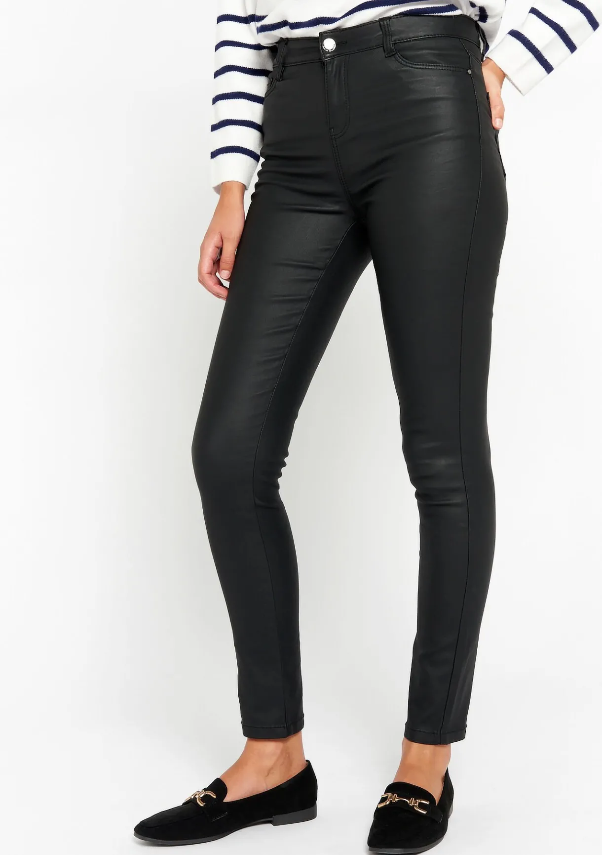 LolaLiza Gecoate skinny broek- Broeken