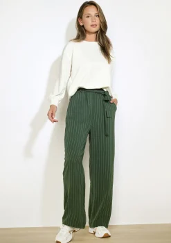 LolaLiza Gestreepte broek met hoge taille- Broeken