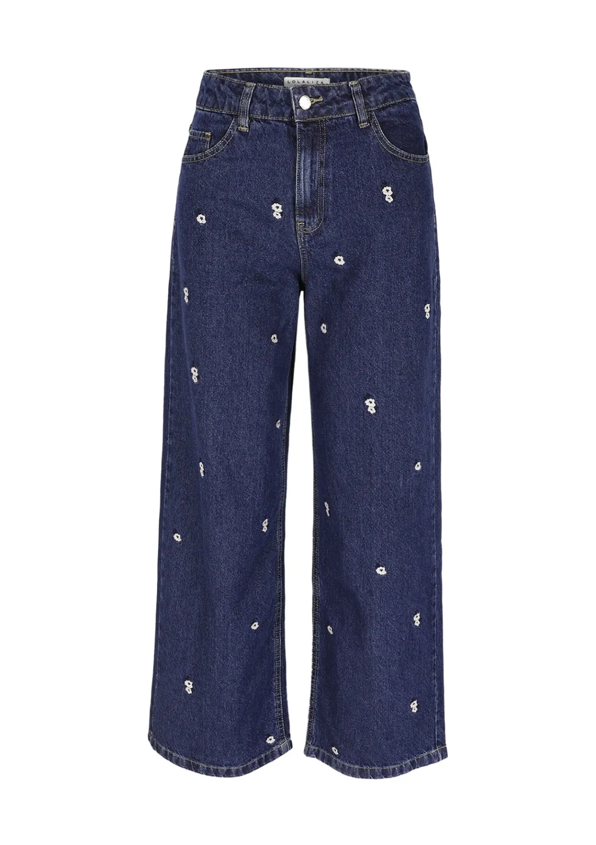 LolaLiza Hoge taille geborduurde jeans- Co-Ord Sets|Jeans