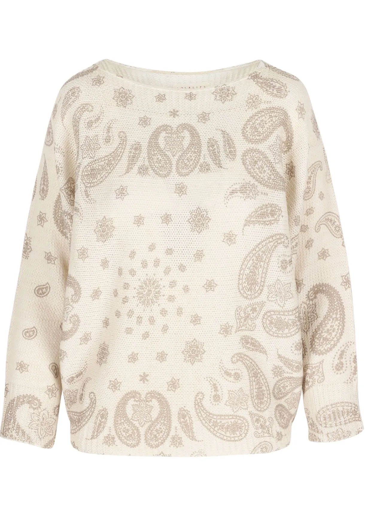 LolaLiza Jacquardtrui met paisley- Truien En Cardigans