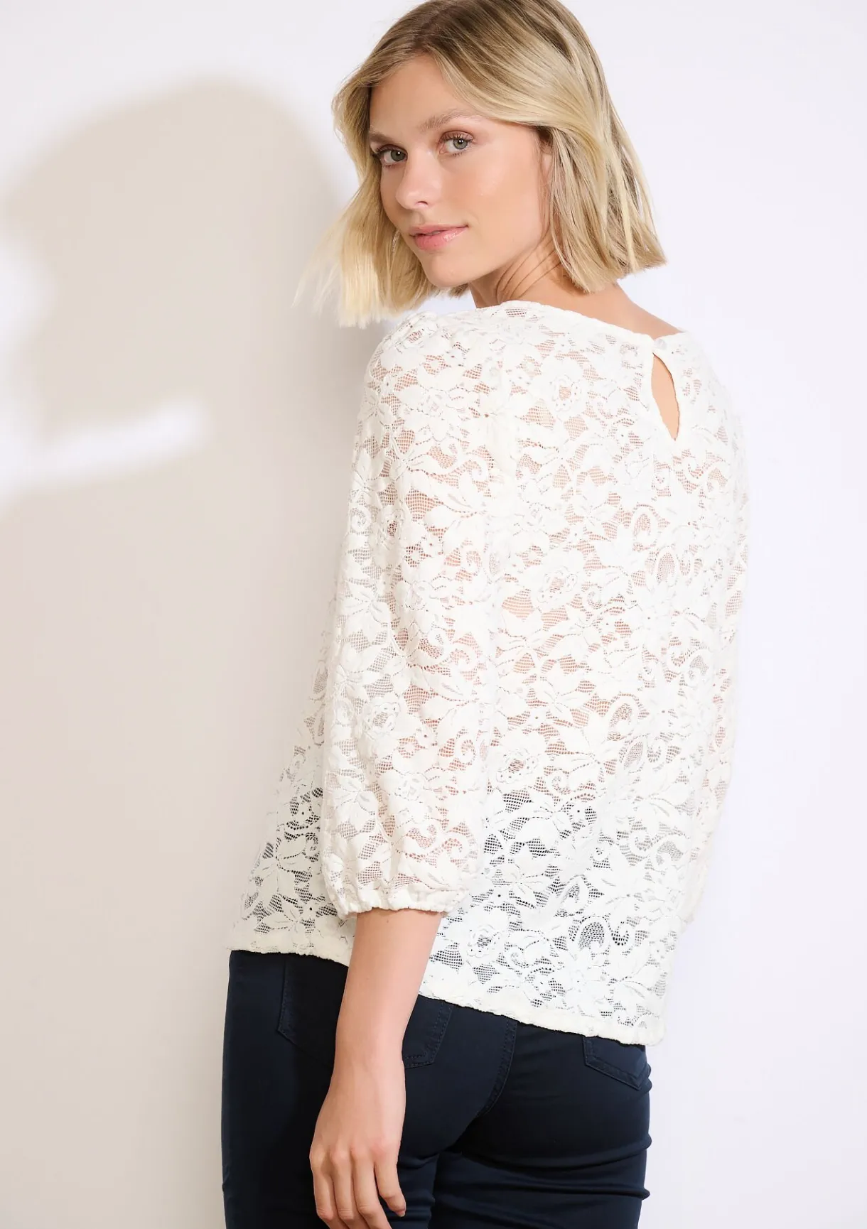 LolaLiza Kanten top met 3/4-mouwen- Tops En T-Shirts