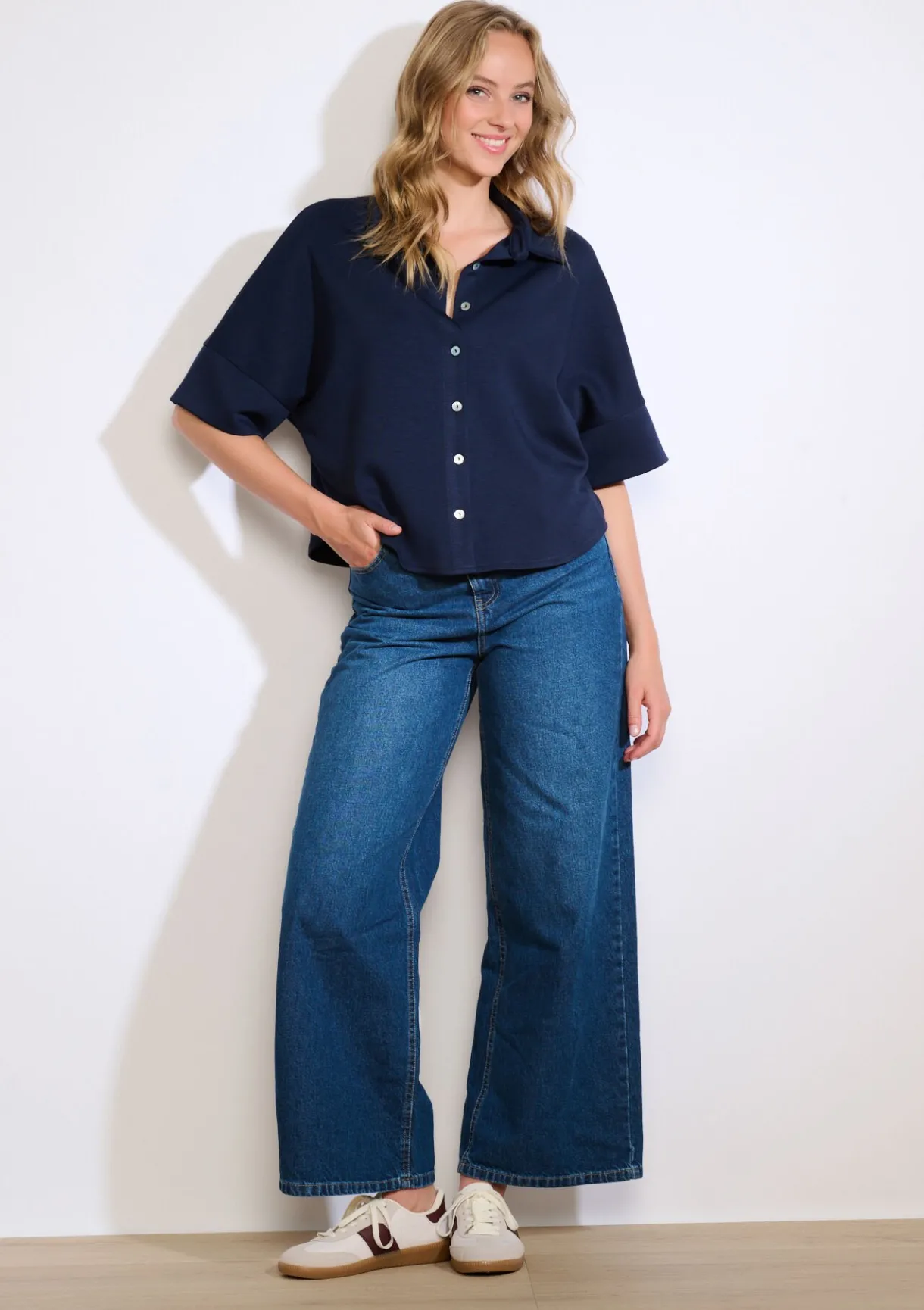 LolaLiza Losvallend overhemd met korte mouwen- Tops En T-Shirts