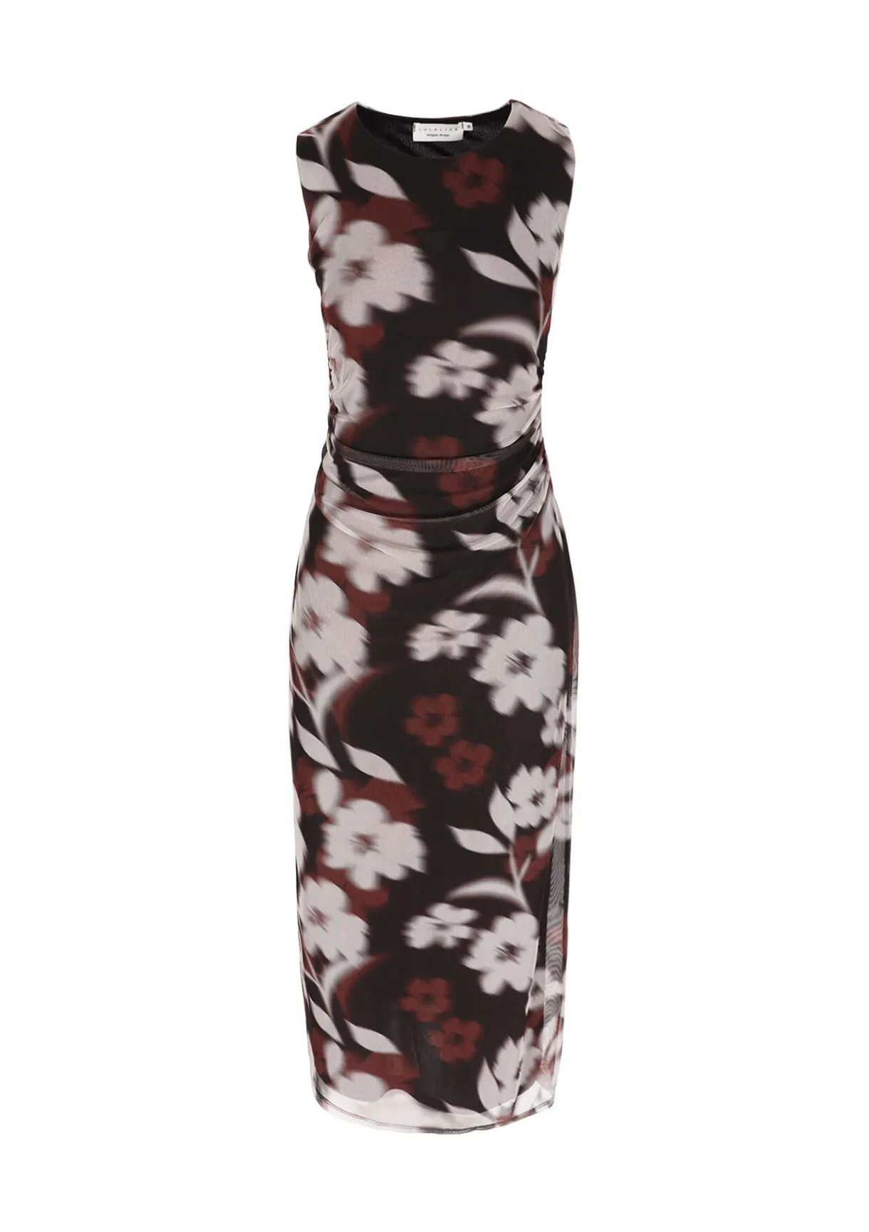 LolaLiza Mesh midi-jurk met bloemen- Jurken