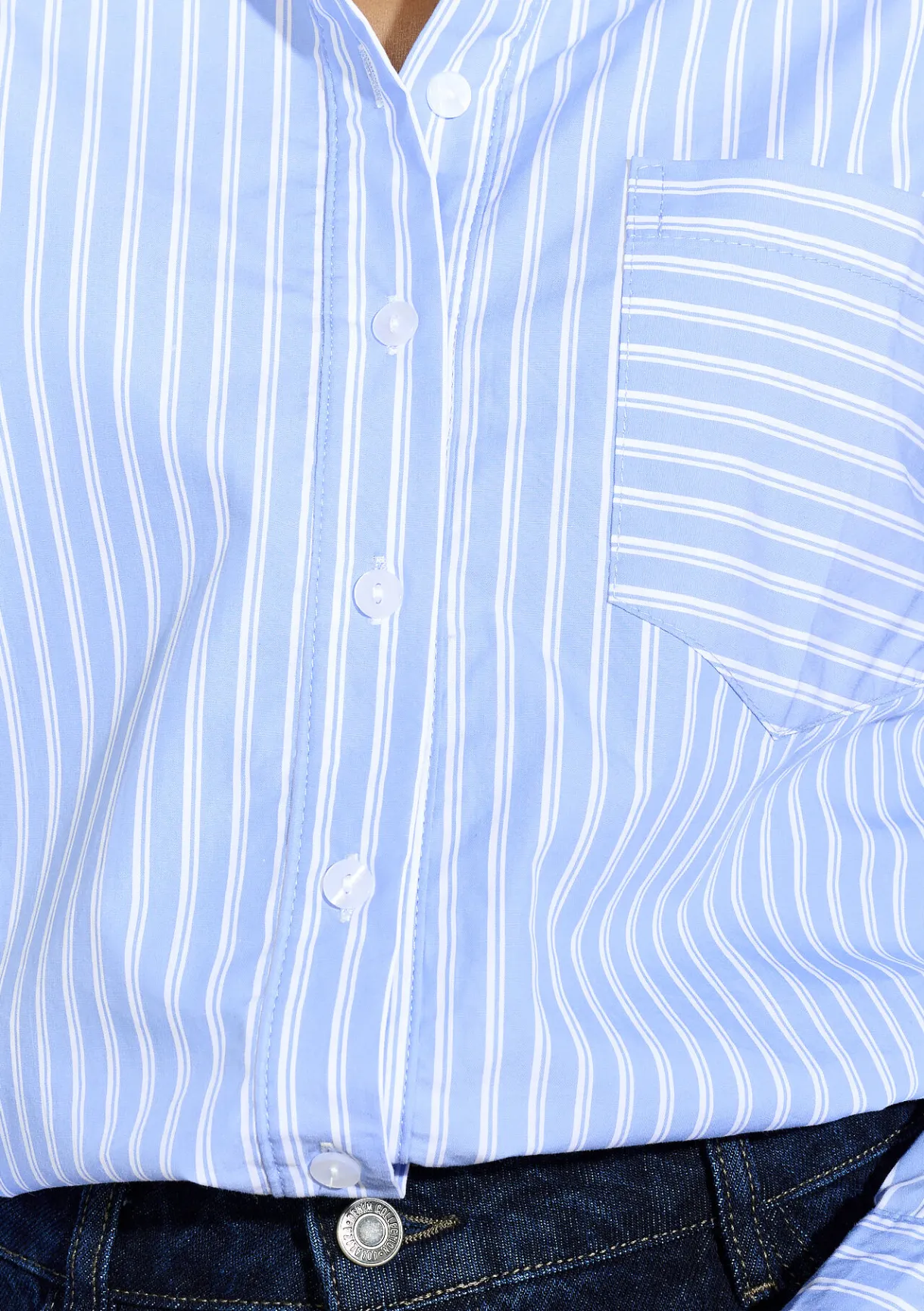 LolaLiza Oversized gestreept hemd- Blouses En Hemden