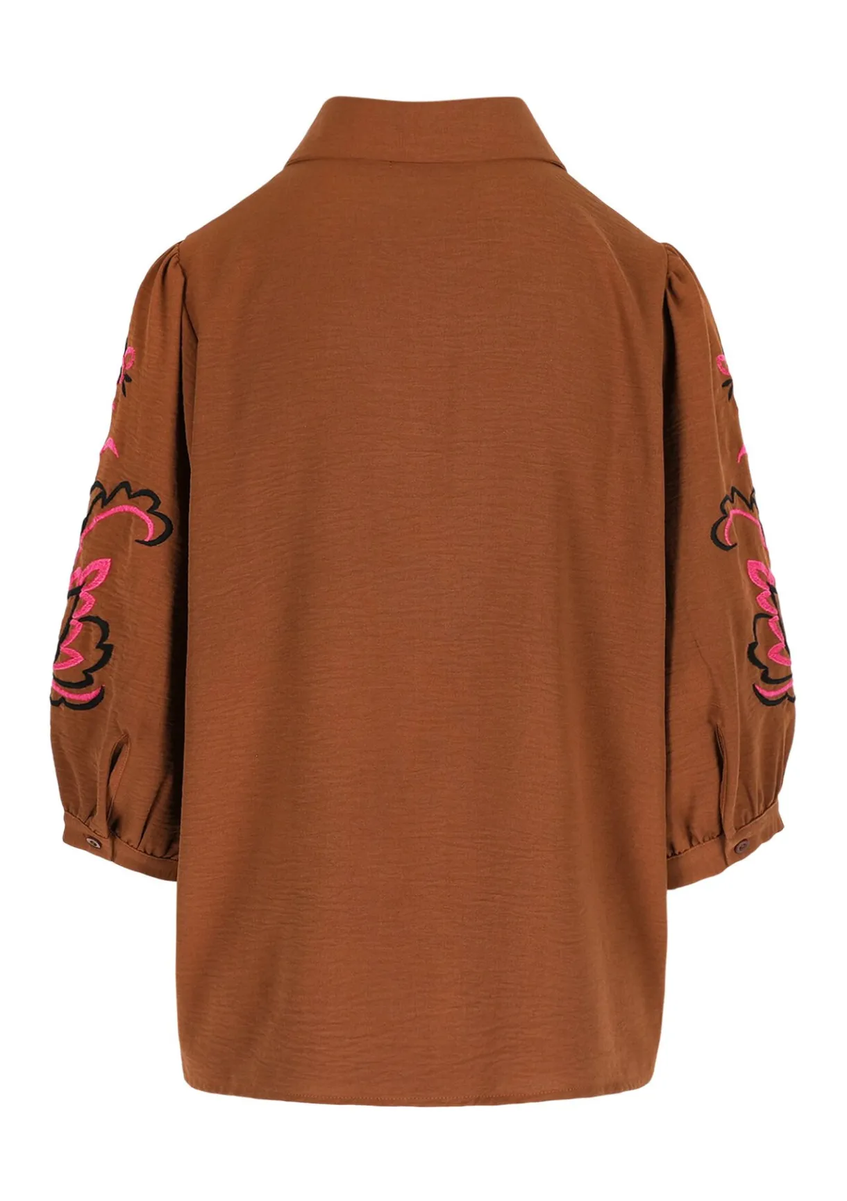 LolaLiza Shirt met geborduurde mouw- Blouses En Hemden