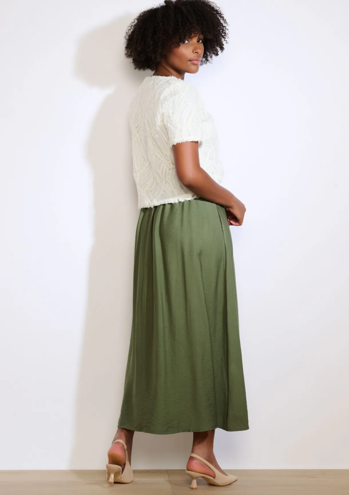 LolaLiza Soepele midirok met knopen- Rokken