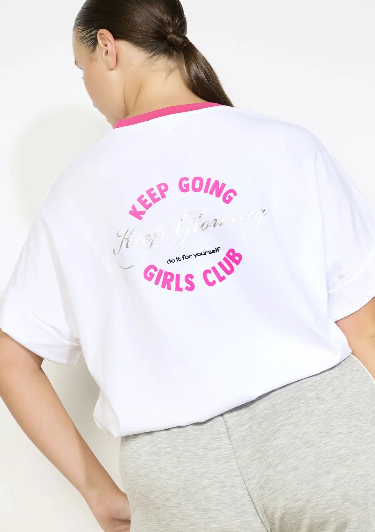 LolaLiza Sportief katoenen shirt- Tops En T-Shirts|Loungewear