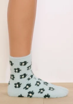 LolaLiza Warme sokken met bloemenprint- Accessoires