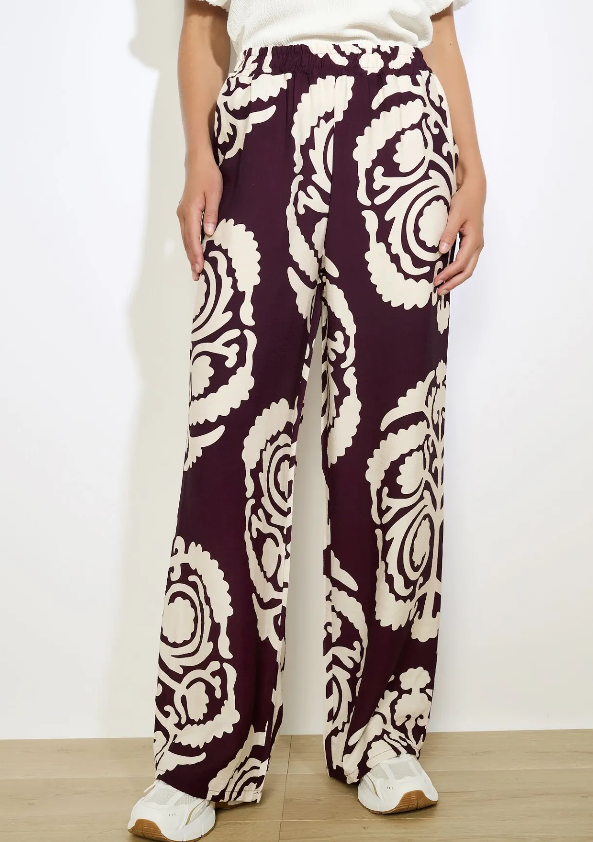 LolaLiza Wijde broek met print- Broeken