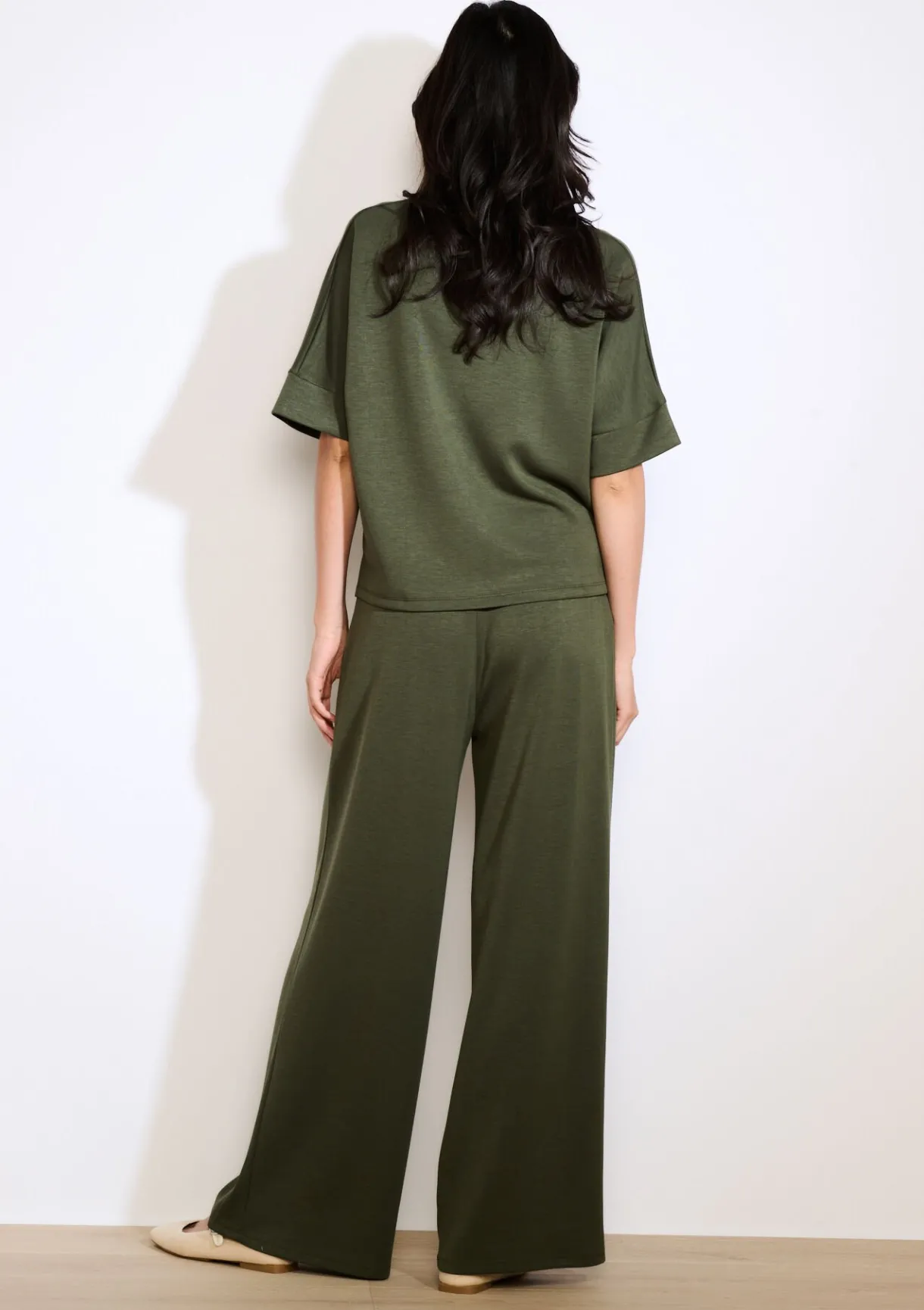 LolaLiza Wijde jersey broek- Loungewear|Broeken