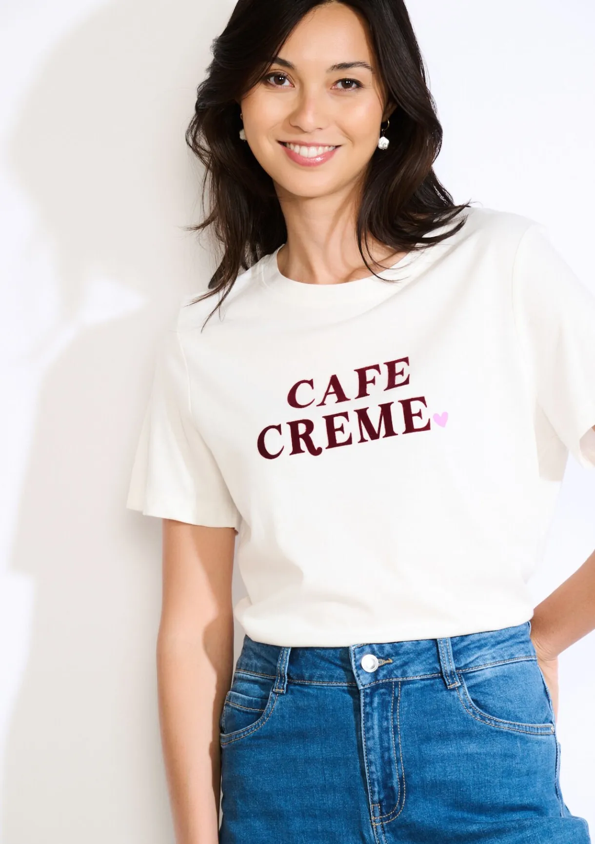 LolaLiza Zacht tekst T-shirt- Tops En T-Shirts